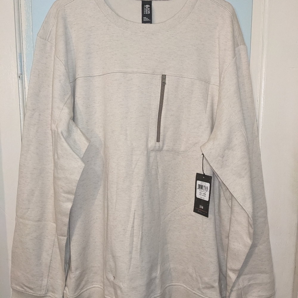 Mountain Hardware Fire tower 2 Crew Men's Beige Crew neck New With Tags